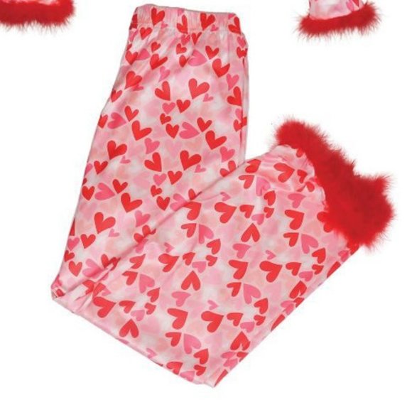 Simply Southern Feather Accent All Hearts PJ Set Sz Med NWT - Picture 3 of 3
